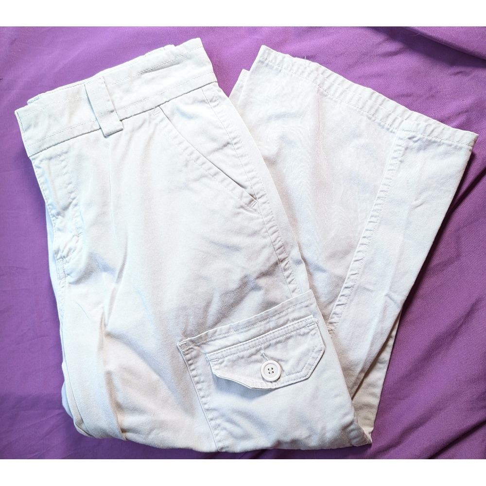Lee Women Jeans Size 10M White Denim Classic Casual Wide Leg High rise Pockets